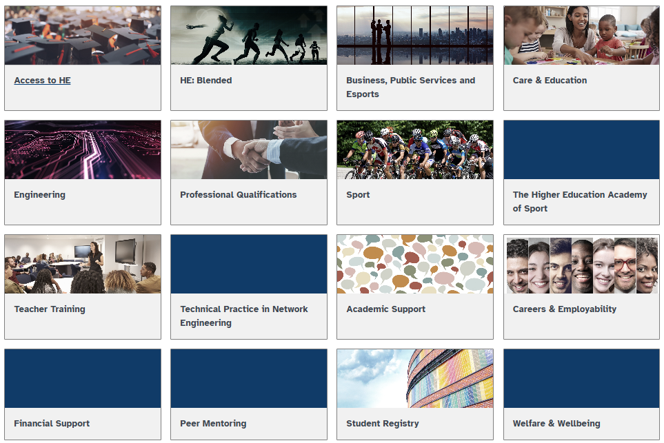 LearnZone subject tiles