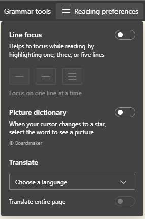 Immersive Reader Reading Preferences in Edge Immersive Reader Reading Preferences in Edge.