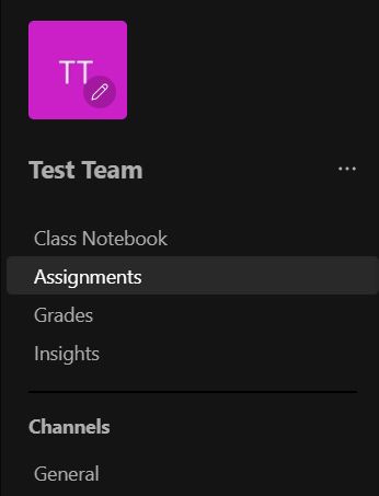 Teams class Assignments