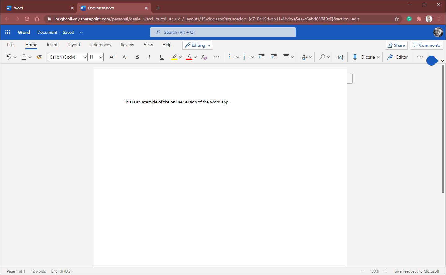 word app online version