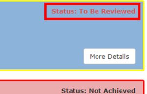 Reviewing Target - Status to be reviewed