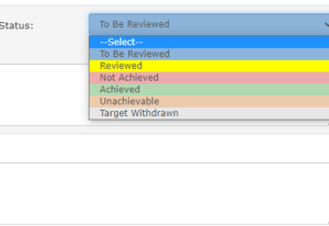 Reviewing Targets - Status options
