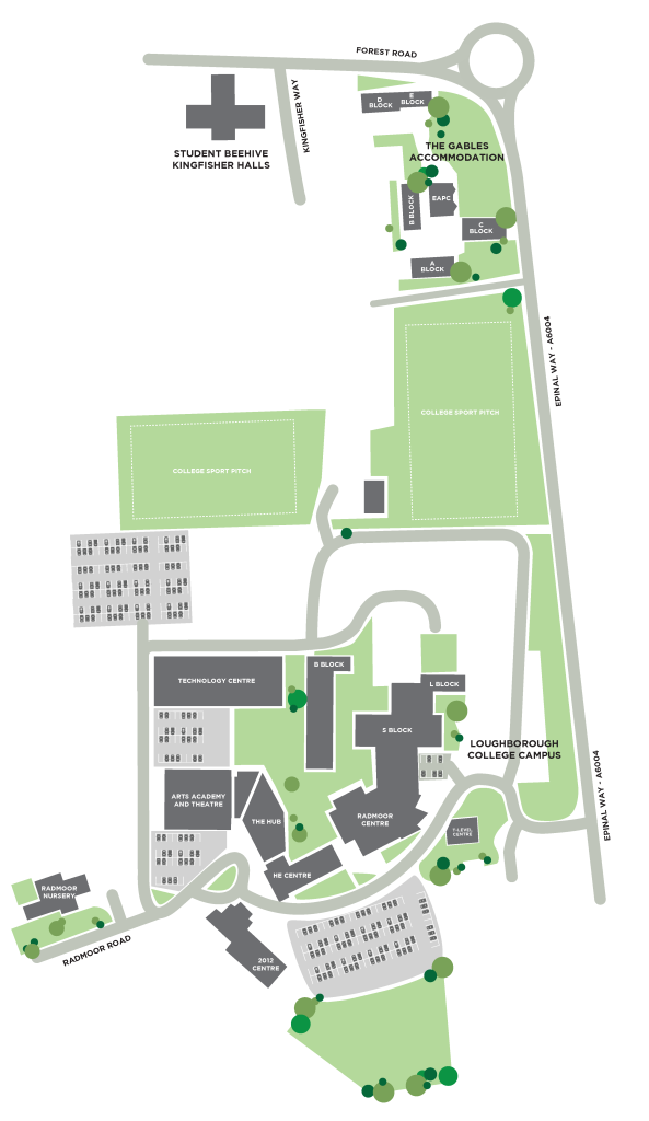 Campus and accommodation map